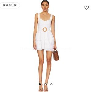 White cotton mini dress
